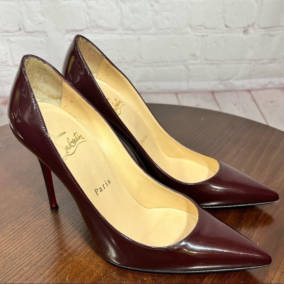 36.5 (6.5) CHRISTIAN LOUBOUTINS Pigalle Deep red wine - Picture 3 of 13